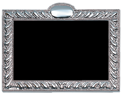 Sterling Silver Frame Gadroon Design with Velvet Back   4 x 6