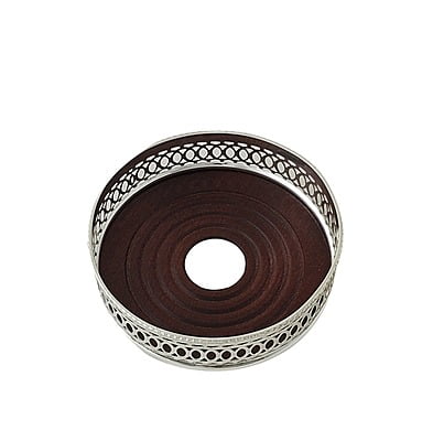 Coaster 4.5" Ring Design English Silver Plate